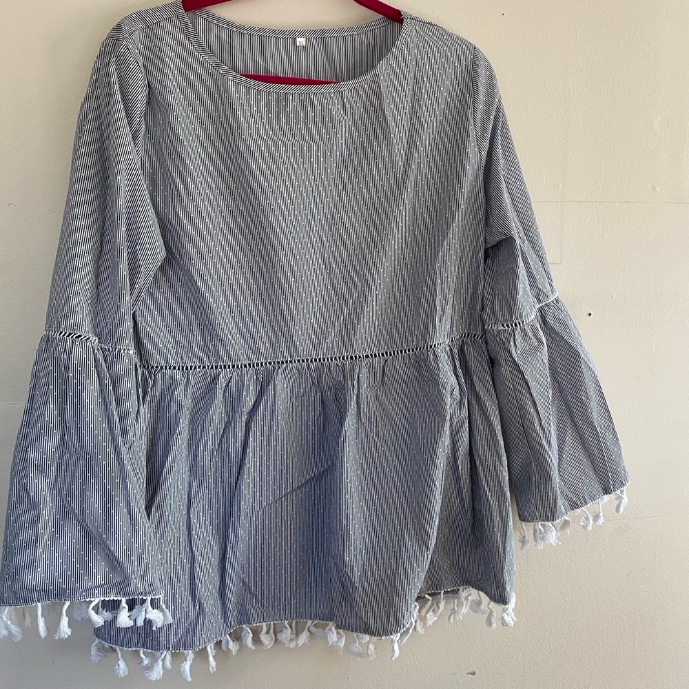 Polka Dot top with tassels